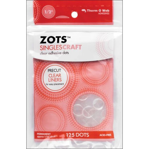 NOTM343520 Zots Singles Craft Clear Adhesive Dots