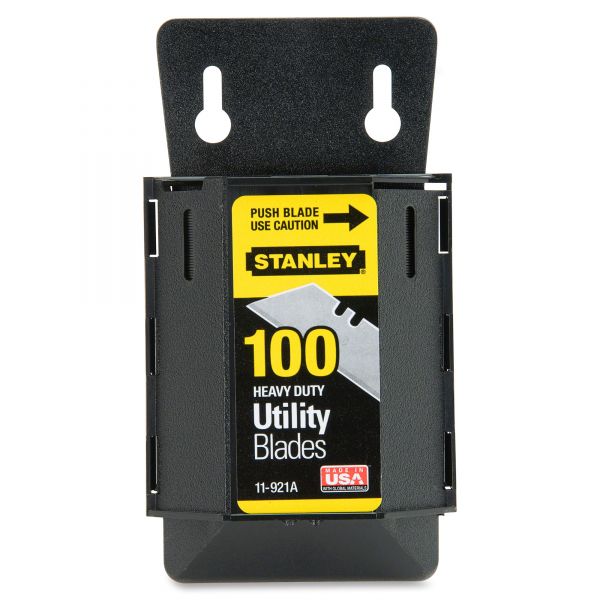 BOS11921A Stanley Wall Mount Utility Knife Blade Dispenser w/Blades, 100/Pack