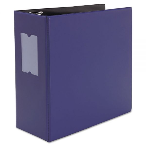 UNV20715 Universal 3-Ring Binder, 5" Capacity, D-Ring, Navy Blue