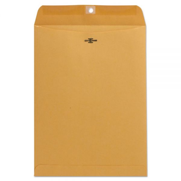 UNV41907 Universal Kraft Clasp Envelope, Center Seam, 32lb, 9 x 12, Brown Kraft, 100/Box