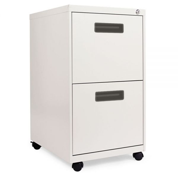 ALEPAFFLG Alera Two-Drawer Metal Pedestal File, 14 7/8w x 19-1/8d x 27-3/4h, Light Gray