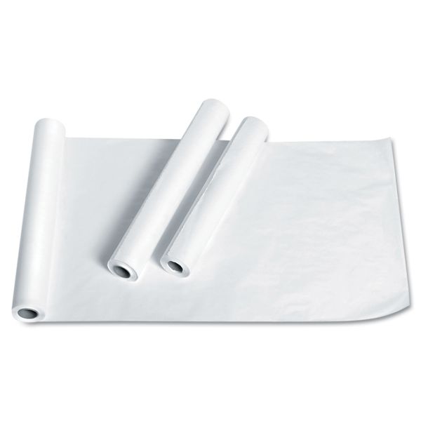 MIINON24325 Medline Exam Table Paper, Deluxe Crepe, 21" x 125ft, White, 12 Rolls/Carton