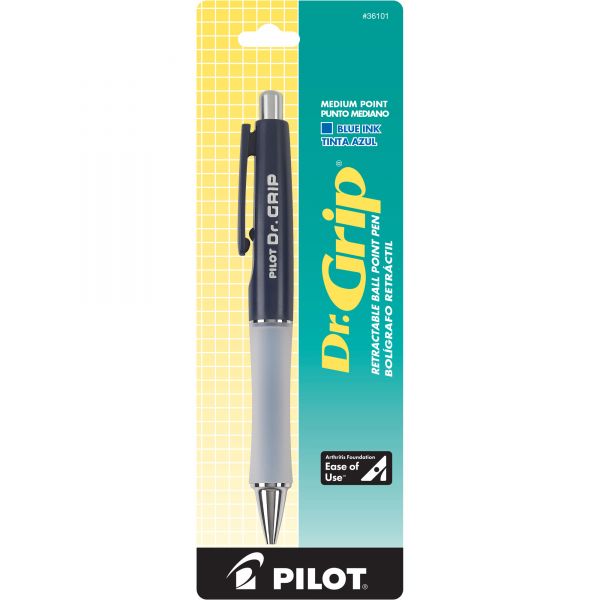 PIL36101 Pilot Dr. Grip Retractable Ball Point Pen, Blue Ink, 1mm