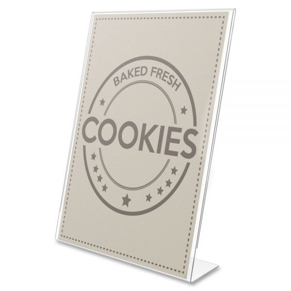 DEF879701 deflecto Anti-Glare Slanted Portrait Sign Holder
