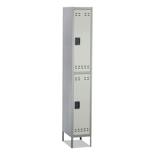 SAF5523GR Safco Double-Tier Locker, 12w x 18d x 78h, Two-Tone Gray