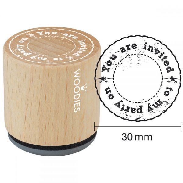 NOTM350196 Woodies Mounted Rubber Stamp 1.35"