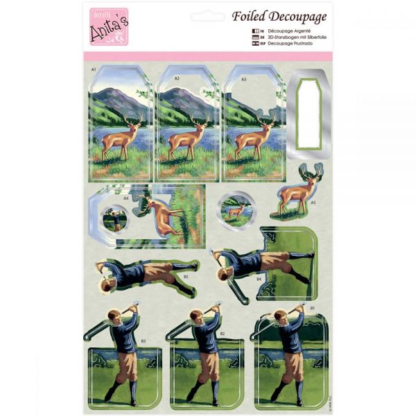 NOTM334210 Anita's A4 Foiled Decoupage Sheet