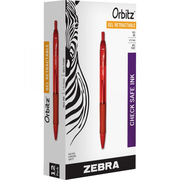 ZEB41030 Zebra Pen Orbitz Retractable Gel Pens