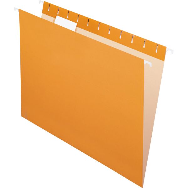 PFX81607 Pendaflex Colored Hanging Folders, 1/5 Tab, Letter, Orange, 25/Box