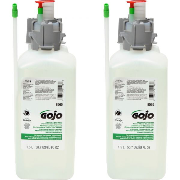 GOJ856502CT GOJO CX & CXI Green Certified Foam Hand Cleaner, Unscented Foam, 1500mL Refill