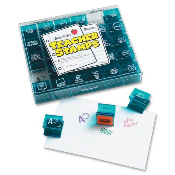LRNLER0678 Learning Resources Jumbo Teacher Stamps Set