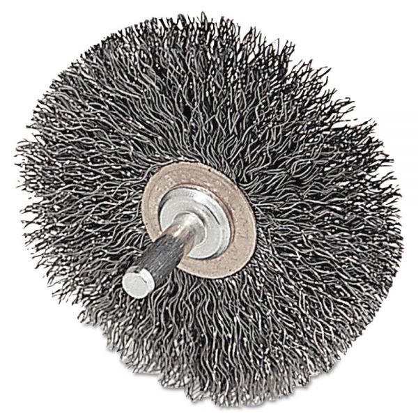 WEI17610 Weiler CFX-2 Stem-Mounted Crimped Wire Wheel, 2" dia, .0118 Wire