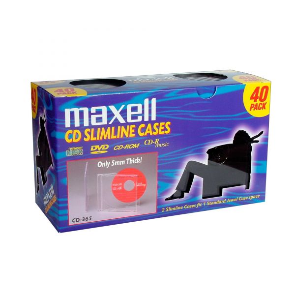 SYNX2431998 Maxell CD-365 Slimline Jewel Cases