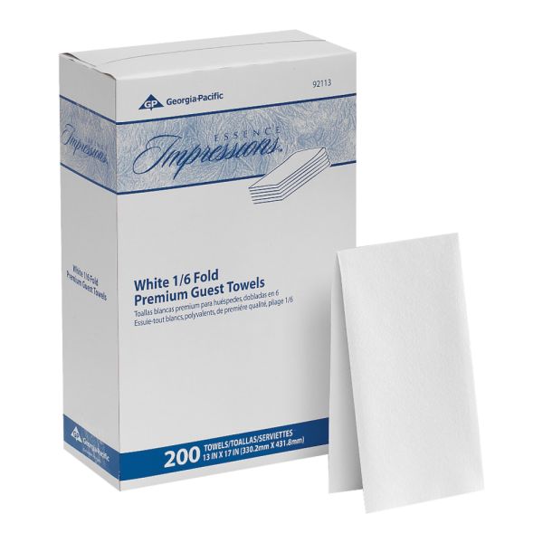 Dixie Ultra 1/6-Fold Linen Replacement Napkin by GP PRO GEORGIA-PACIFIC White; 92113; 200 Napkins Per Box; 4 Boxes Per Case (800 Total)