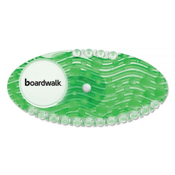 BWKCURVECMECT Boardwalk Curve Air Freshener, Cucumber Melon, Green, 10/BX, 6 BX/CT
