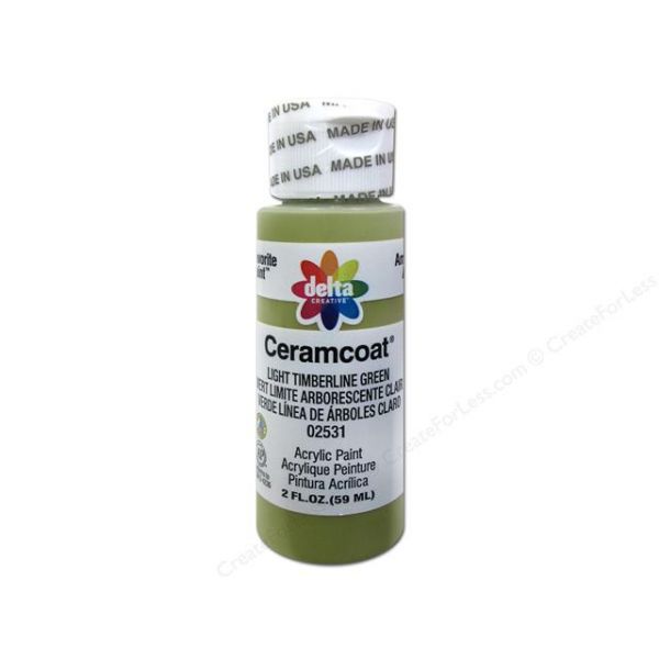 NOTM136566 Ceramcoat Light Timberline Green Acrylic Paint