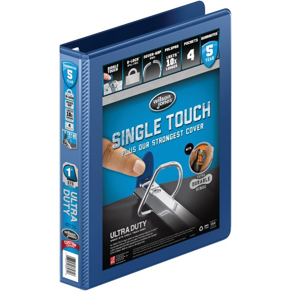 WLJ86614295 Wilson Jones Ultra-Duty 1" 3-Ring View Binder