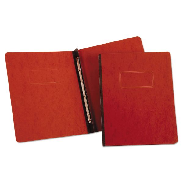 OXF12734 Oxford PressGuard Coated Report Cover, Prong Clip, Letter, 3" Capacity, Red