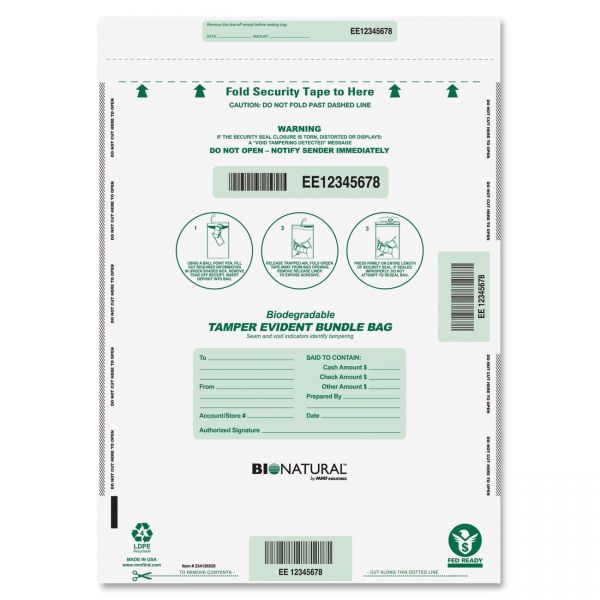 MMF234127820 MMF Industries Bundle Cash Bags, 19 x 28, Clear, 100 per Pack