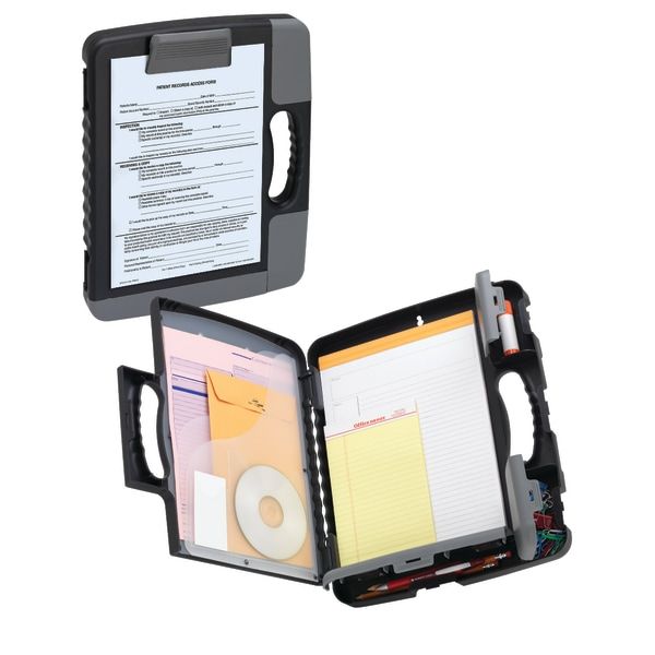 Form Holder Storage Clipboard Case, Charcoal