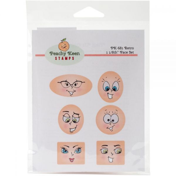 NOTM335293 Peachy Keen Stamps Clear Face Assortment 6/Pkg