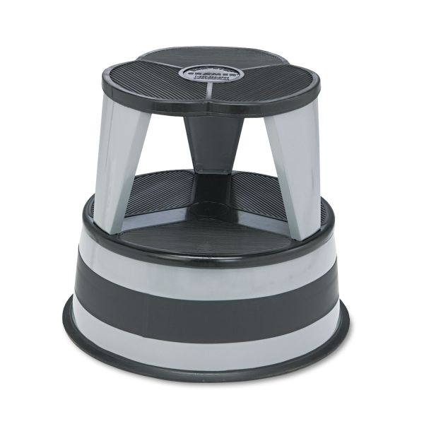 CRA100182 Cramer Kik-Step Steel Step Stool, 350 lb cap, 16" dia. x 14 1/4h, Slate