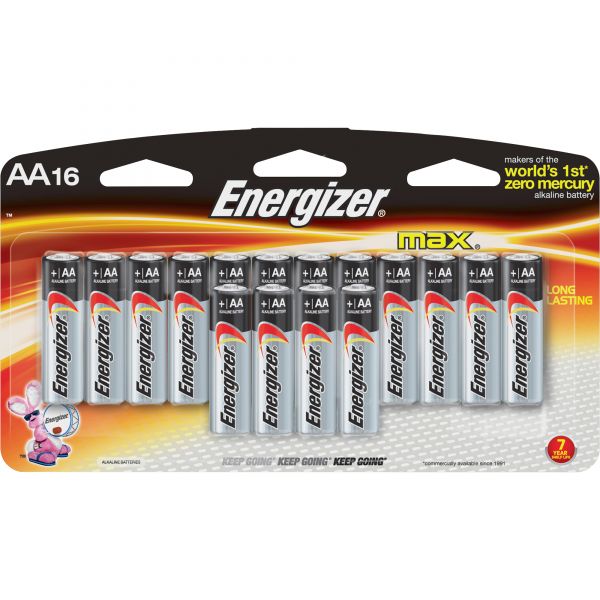 EVEE91LP16CT Energizer Max Alkaline AA Batteries