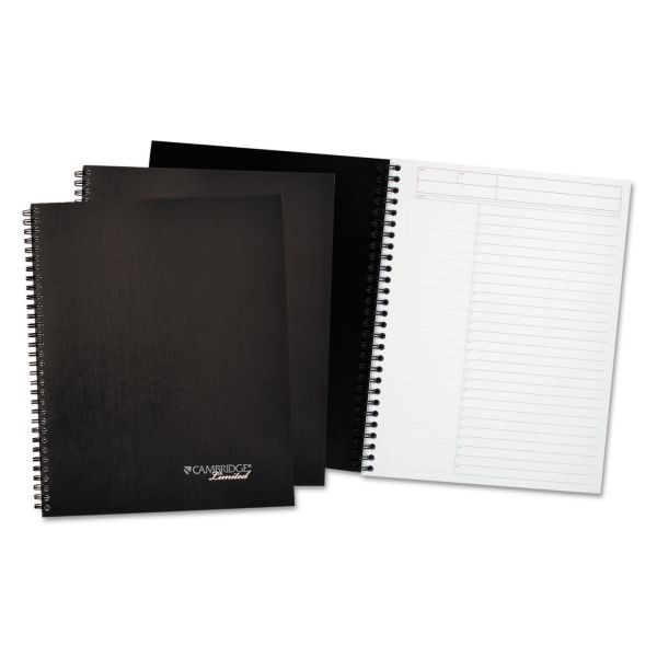 MEA45016 Cambridge Limited Action Planner Business Notebook Plus Pack, 9 1/2 x 7 1/4, Black, 80 Sheet, 3/PK