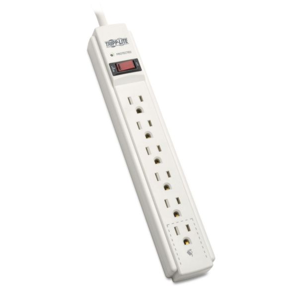 Tripp Lite Protect It! Surge Protector, 6 Outlets, 6 ft ...