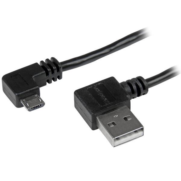 SYNX4259018 StarTech.com 2m 6 ft Micro-USB Cable with Right-Angled Connectors - M/M - USB A to Micro B Cable