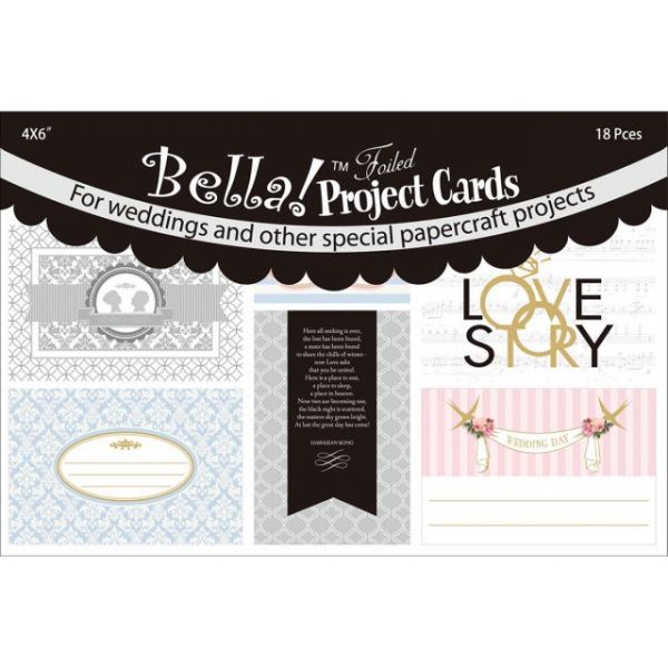 NOTM271240 Bella! Wedding Project Cards Die-Cuts 4"X6" 18/Pkg
