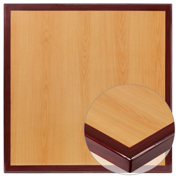 FHFTP2TONE2424GG Flash Furniture Two-tone Resin Table Top