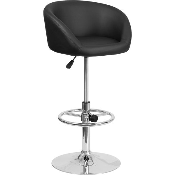 FHFCHTC31066LBKGG Flash Furniture Contemporary Barstool