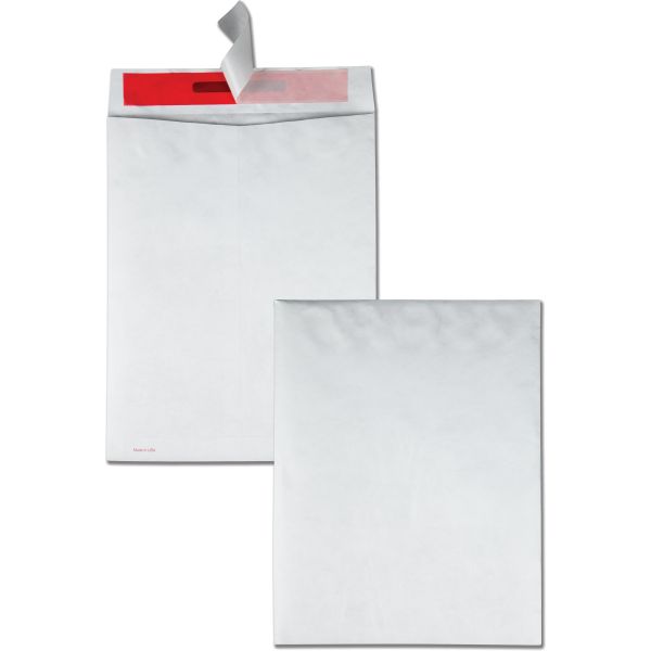 QUAR2420 Quality Park Advantage Flap Stik Tyvek Mailer, 10 x 13, White, 100/Box