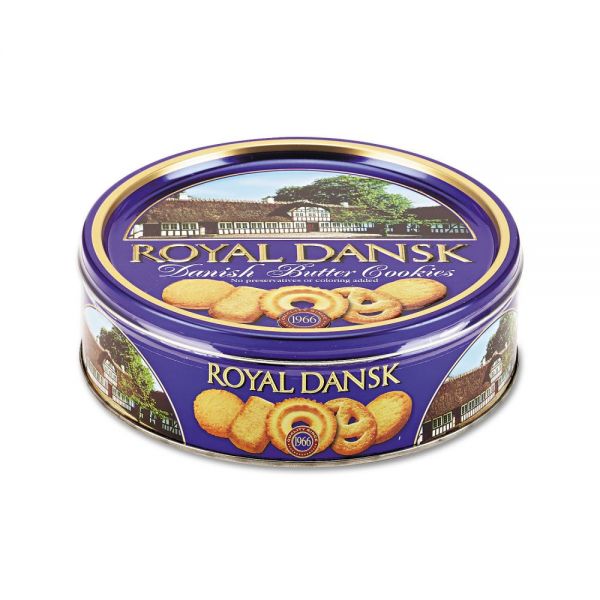 OFX53005 Royal Dansk Cookies, Danish Butter, 12oz Tin