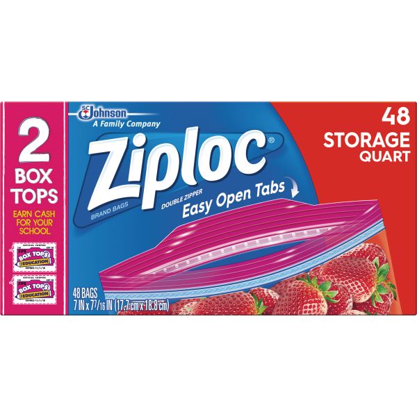 DVOCB003103 Ziploc Quart Size Storage Bags