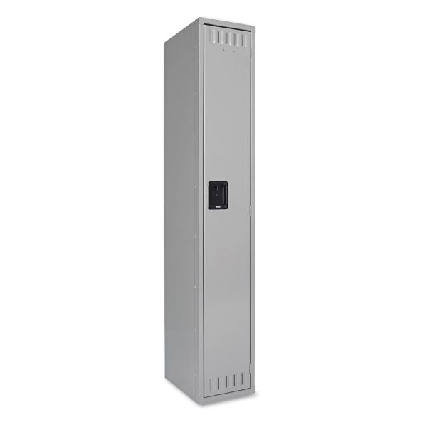 TNNSTS121872AMG Tennsco Single Tier Locker, 12w x 18d x 72h, Medium Gray