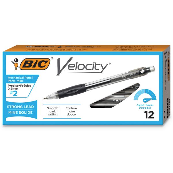 BICMV511BK BIC Velocity Original Mechanical Pencil, .5mm, Black