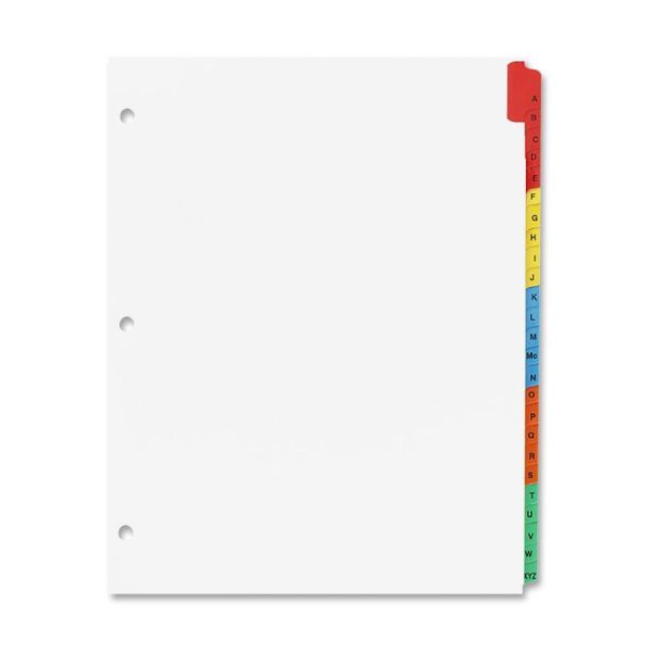 SPR21905 Sparco Quick Index 25-Tab Alphabet Dividers With Table Of Contents Page