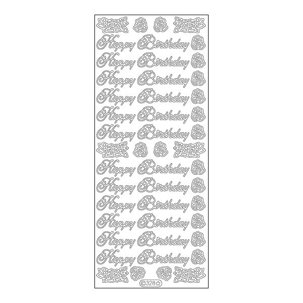 NOTM124778 Happy Birthday Large Peel-Off Stickers