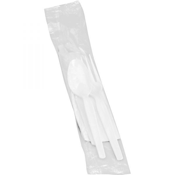 GJO58926 Genuine Joe Heavyweight Cutlery Sets: Spoon, Knife, Fork, and Napkin