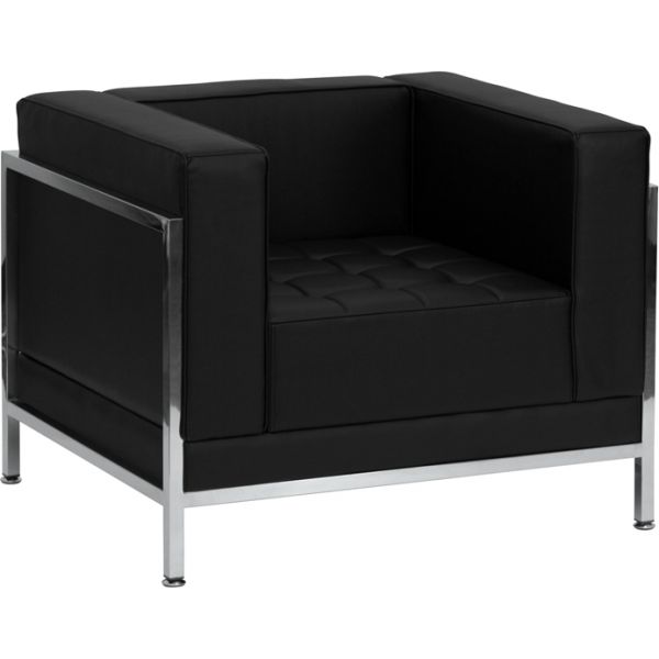FHFZBIMAGCHAIRGG Flash Furniture Imagination Series Contemporary Black Leather Chair