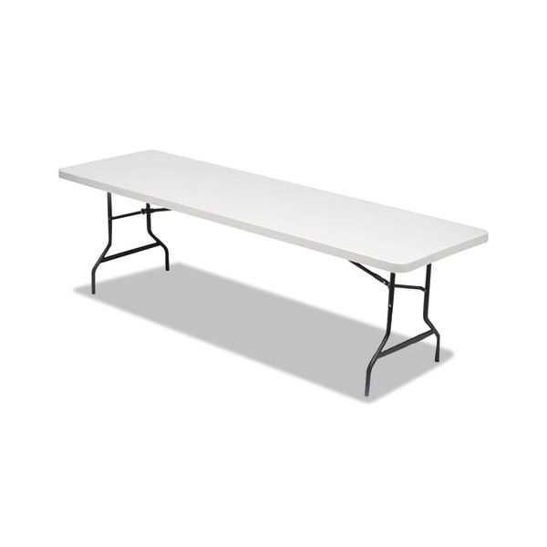ALE65601 Alera Resin Rectangular Folding Table, Square Edge, 96w x 30d x 29h, Platinum