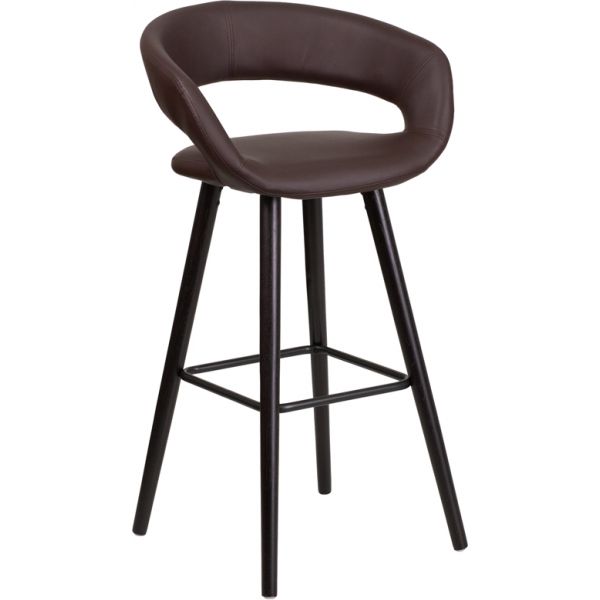 FHFCH152560BRNVYGG Flash Furniture Brynn Series 29'' High Contemporary Barstool