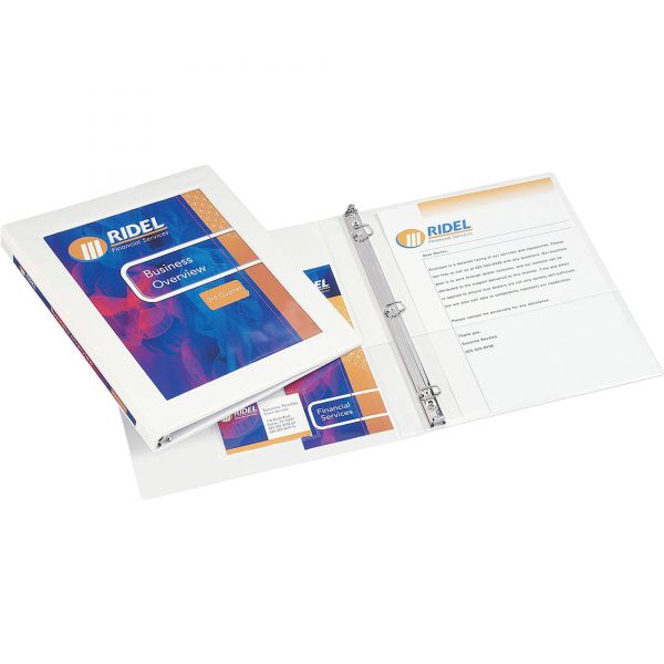 AVE68056 Avery Framed View Heavy-Duty 3-Ring View Binder w/Locking 1-Touch EZD Rings, 1" Capacity, White