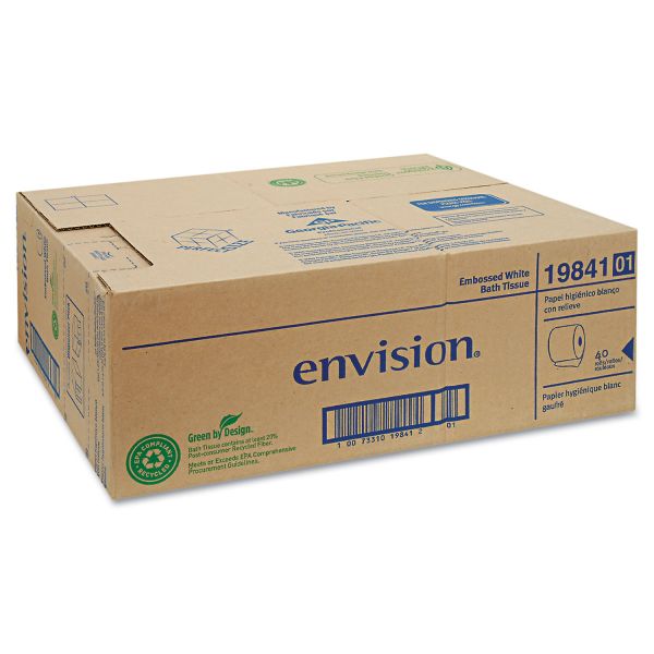 GPC1984101 Georgia Pacific Professional Embossed Toilet Paper, 1-Ply, White, 4 x 4 1/20 Sheet, 550 Sheets/Roll, 40 Rolls/Carton