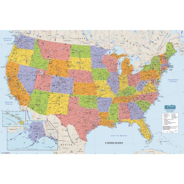 HOD720 House of Doolittle Laminated United States Map