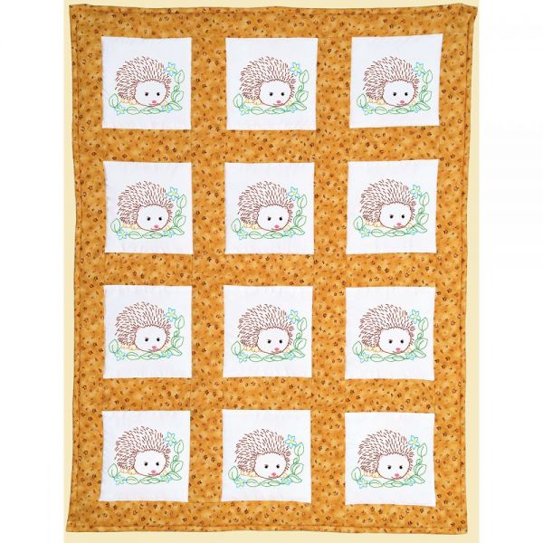 NOTM051970 Stamped White Quilt Blocks 9"X9" 12/Pkg