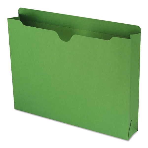 SMD75563 Smead Colored File Jackets w/Reinforced 2-Ply Tab, Letter, 11pt, Green, 50/Box