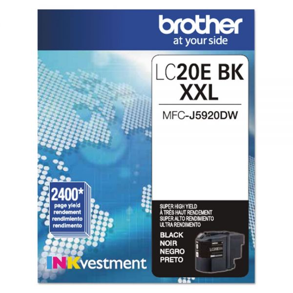 BRTLC20EBK Brother LC20EBK INKvestment Super High-Yield Ink, Black